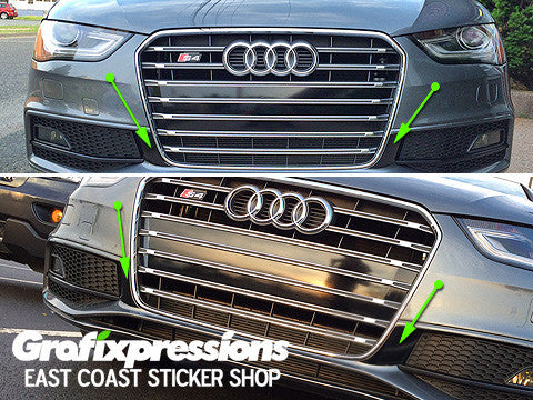 Fog Light Extender Vinyl Overlays for B8.5 Audi S4/S-Line (2013 – 2016)