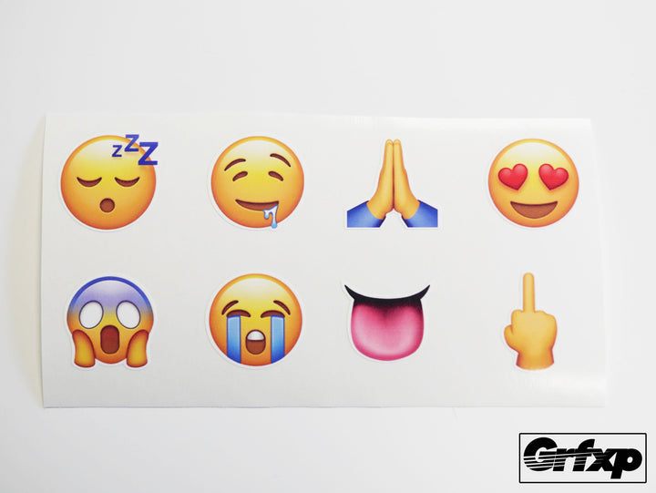 Emoji 8-Pack of Printed Stickers