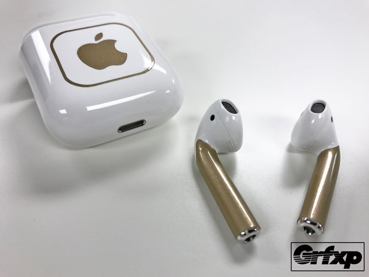 AirPods skins overlays color changing champagne gold