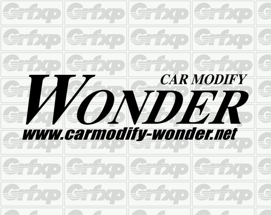 Car Modify WONDER Logo  Sticker