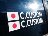 Custom Driver Name With Country Flag (two pack)