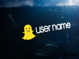 Custom SnapChat User Name Sticker (Two Pack)