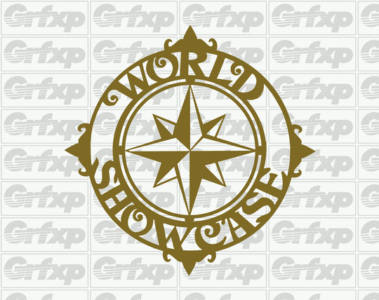 World Showcase Plaque Sticker