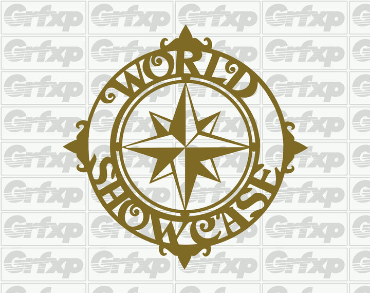World Showcase Plaque Sticker