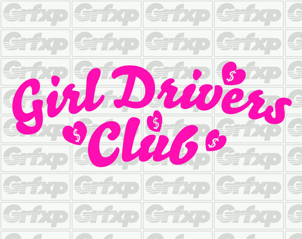 Girl Drivers Club Sticker