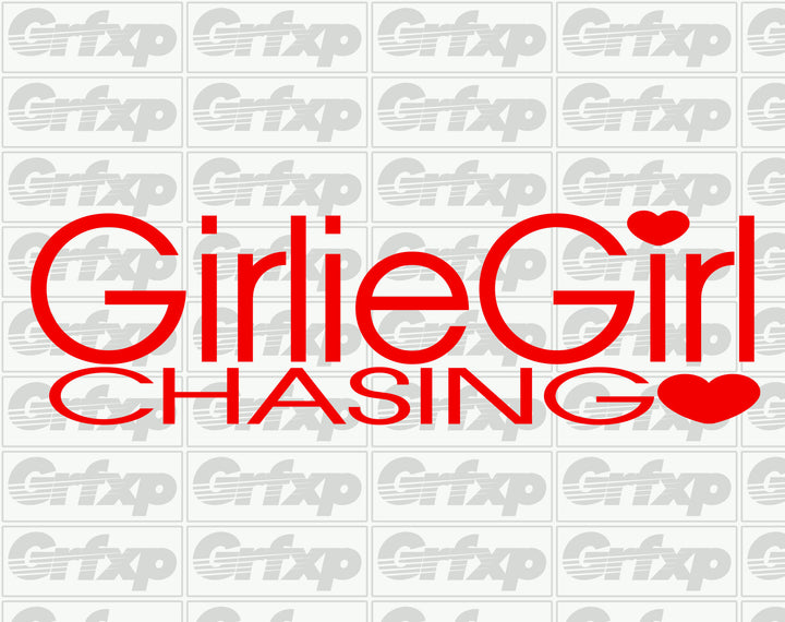Girlie Girl Chasing Sticker