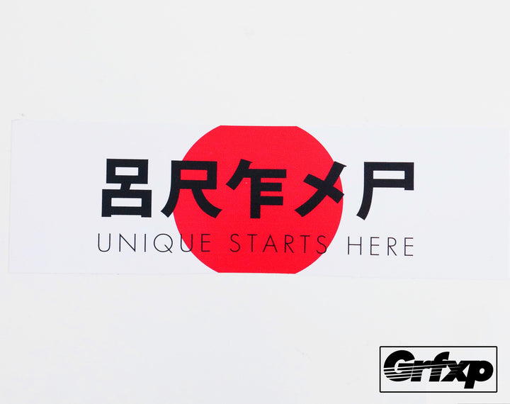 GRFXP Japan Flag Printed Sticker
