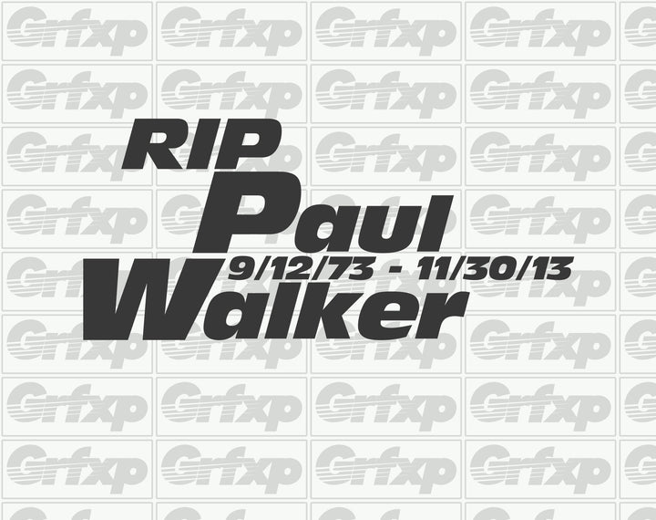 RIP Paul Walker Sticker