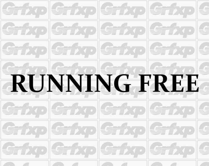 RUNNING FREE Sticker