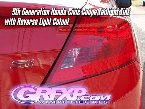 Taillight Overlays w/ Reverse Cutouts for 9thGen Honda Civic Coupe (2012-2013)